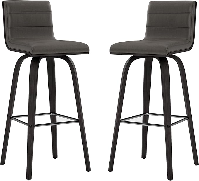 Armen Living size color options Vienna 30" Bar Height Barstool Brushed Wood - Image 10