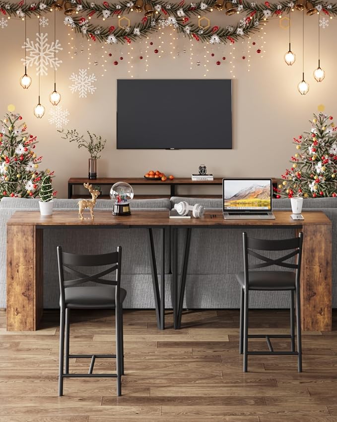 GAOMON 3 Piece Bar Table Set for 2, Bar Table and Chairs Set - Image 6