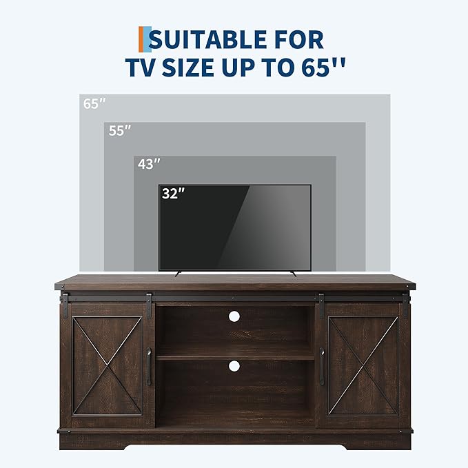 CABIHOME Farmhouse TV Stand and Entertainment Center - Image 7