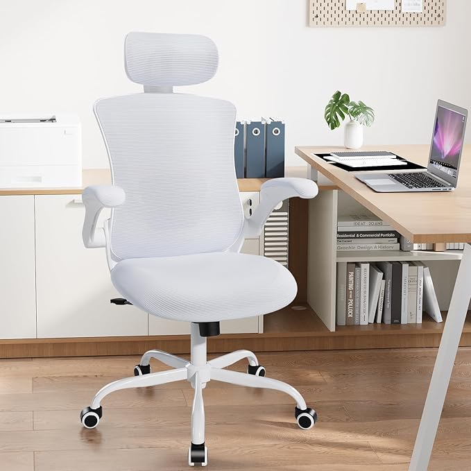 Ergonomic Office Chair with Adjustable Lumbar Support & Headrest, High Back - Image 7