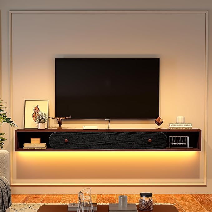 Floating TV Stand Wall Mounted 70'', Modern Media Console - Image 4