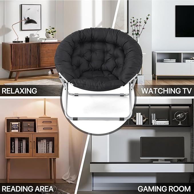 MoNiBloom Round Folding Saucer Chair - Image 9