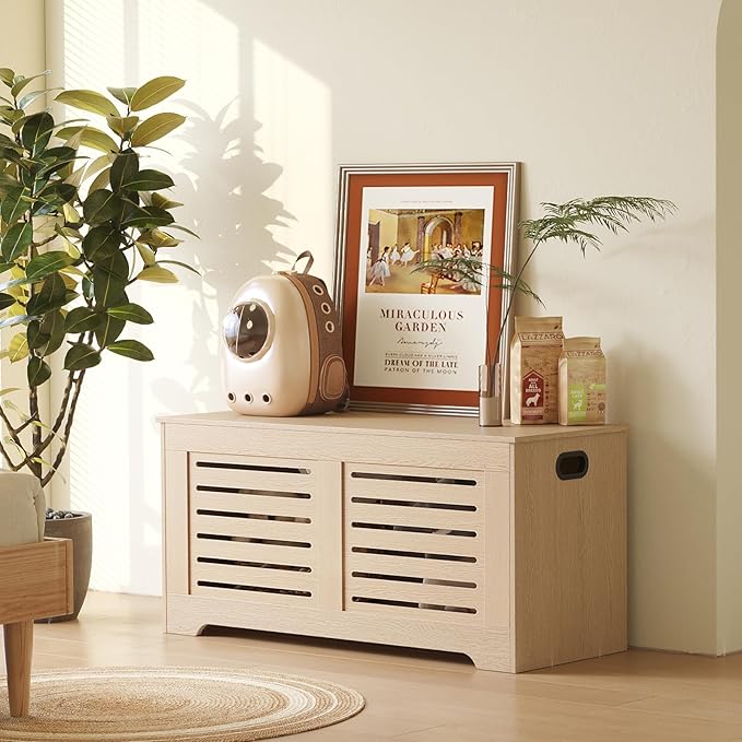DINZI LVJ Storage Chest, 39.4”Wooden Storage Box - Image 8