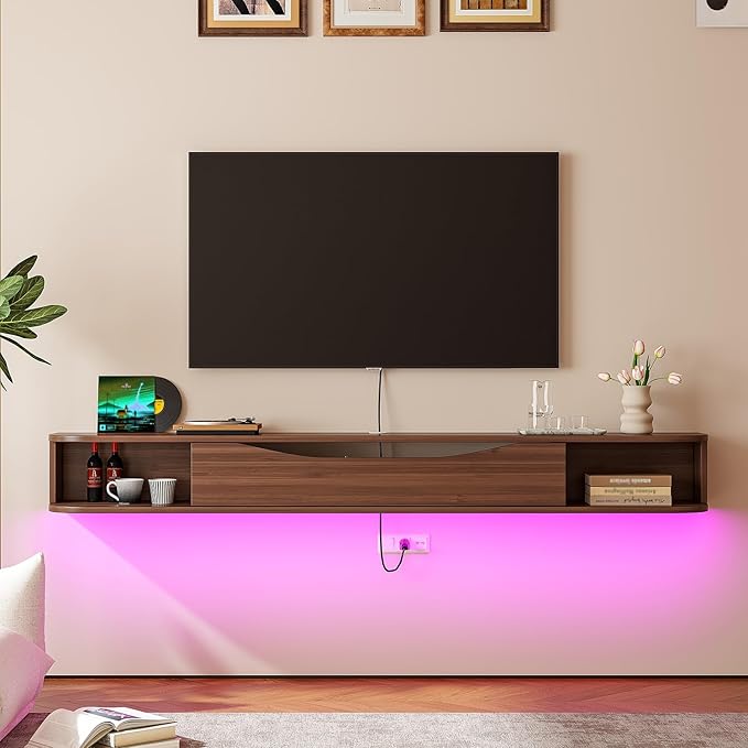 Floating TV Stand, Floating TV Console, Under TV Shelf - Image 3