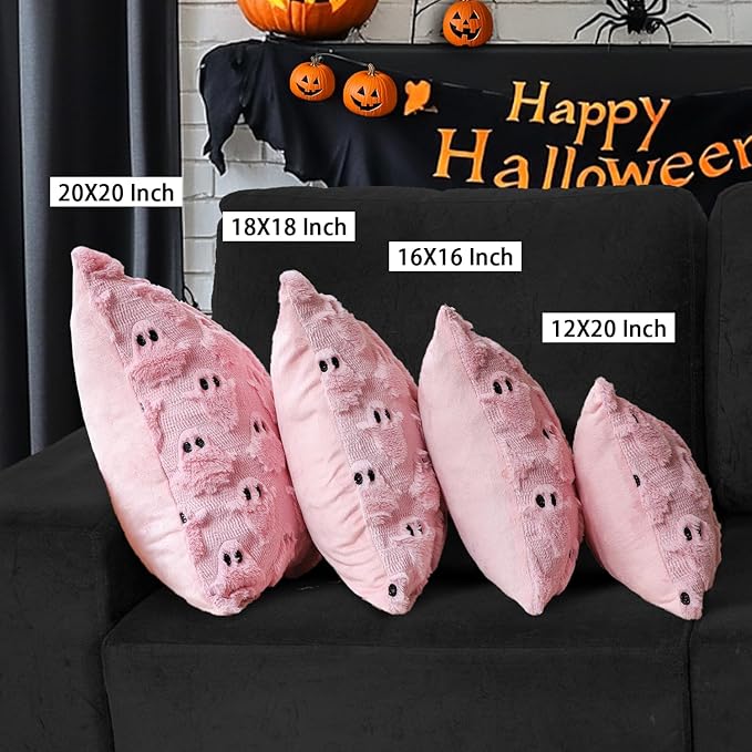 4TH Emotion Halloween Ghost Decorative Pillow Covers 20x20 Set of 2 - Image 6