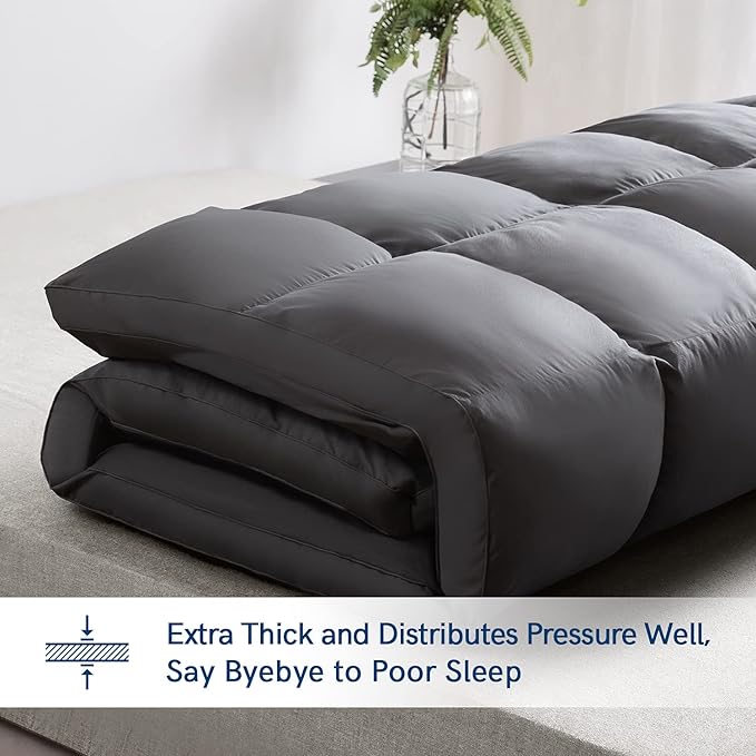 ELEMUSE Full Grey Mattress Topper - Image 2