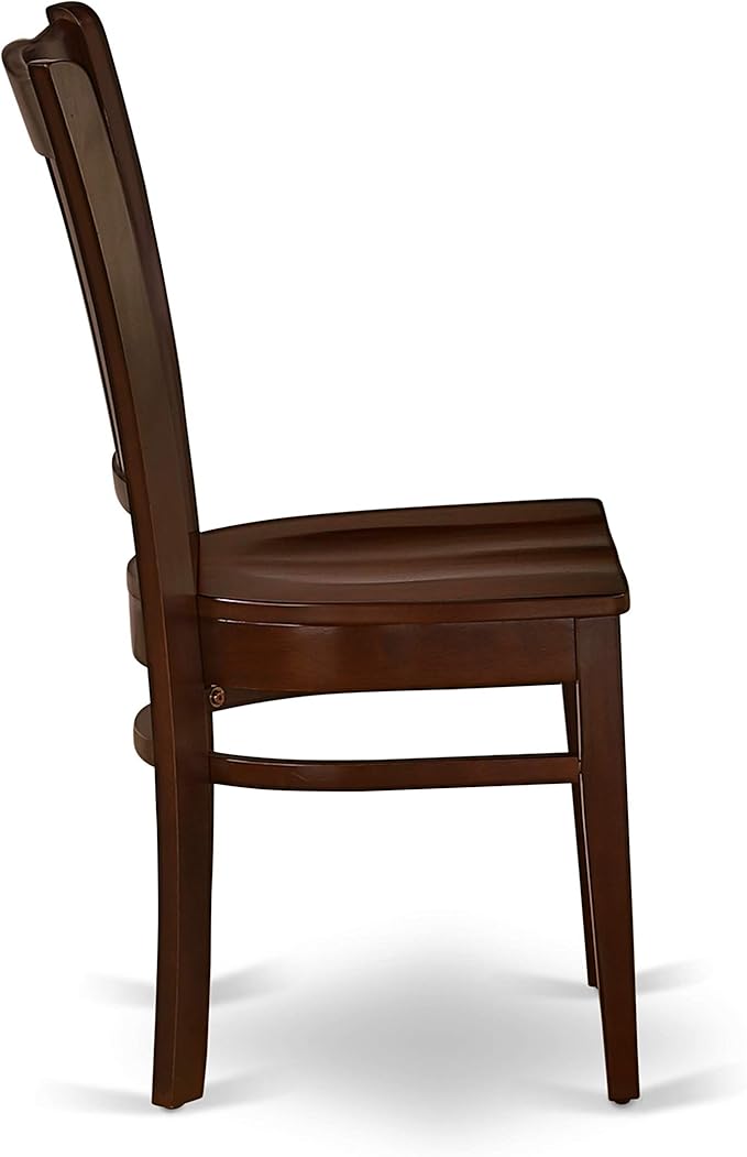 East West Furniture ANGR5-MAH-W 5 Piece Dining Room Table Set Includes a Round - Image 8