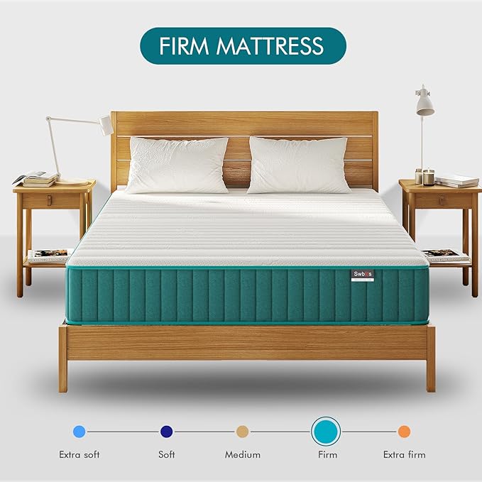 Firm Full Mattress, 10 inch Cooling-Gel Memory Foam & Pocket Spring Hybrid - Image 5