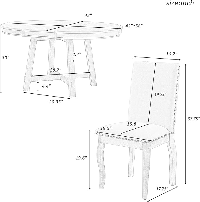 Ball & Cast 5 Piece Dining Table Set - Image 3