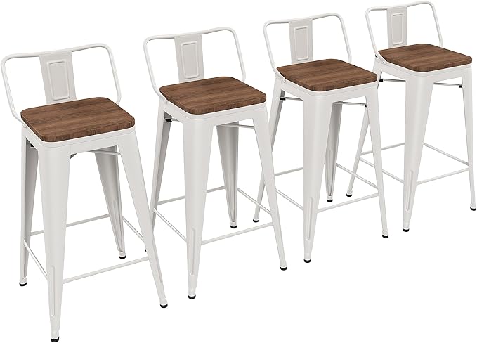 Yongchuang 26 inch Bar Stools Set of 4 Kitchen Counter Height Chairs by YongchuangInternational