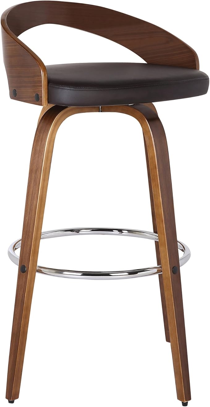 Armen Living Sonia 26" Seat Height Mid Century Modern Swivel Bar Stool - Image 5