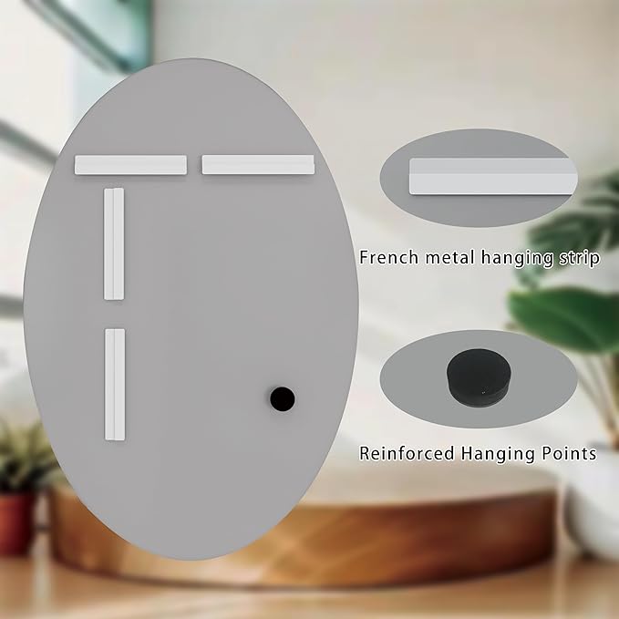 Oval Bathroom Mirror, 28X40 inch Oval Frameless Mirror, Frameless Mirrors - Image 7