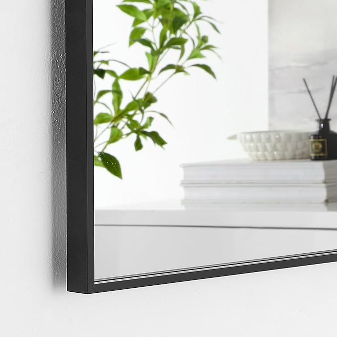 27x40 Inch Black Bathroom Mirror - Image 5