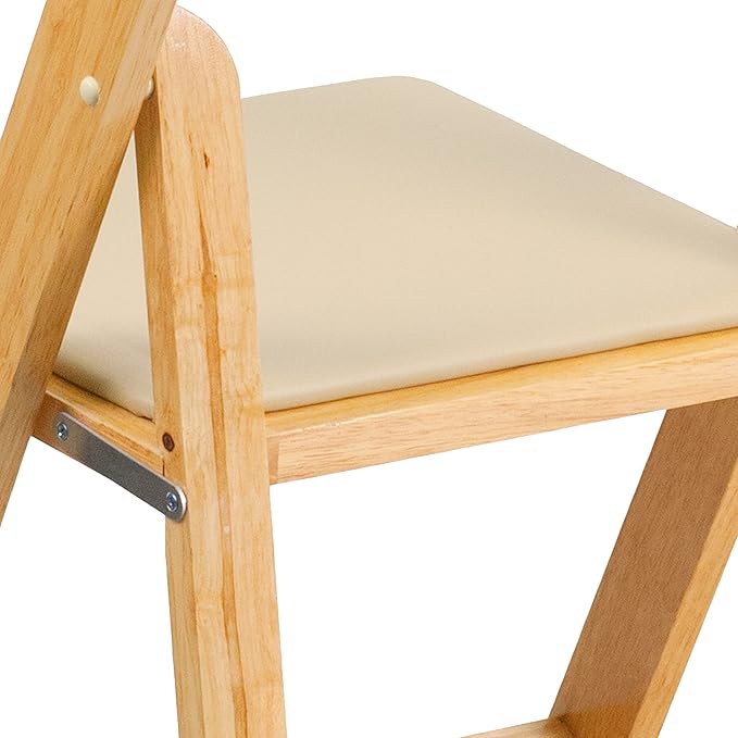 Flash Furniture 2 Pack HERCULES Series Natural Wood Folding Chair - Image 13
