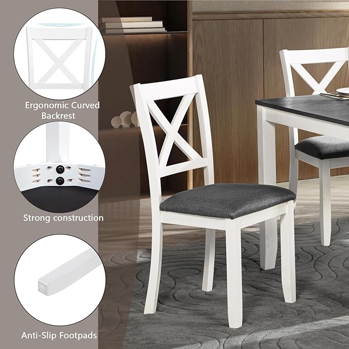 KEIKI 6-Piece Standard Height Dining Table Set - Image 6