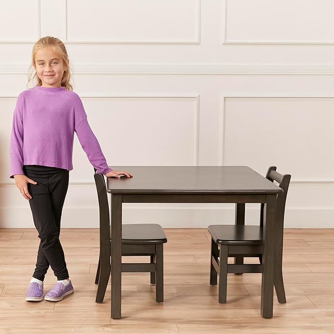 ECR4Kids 30in x 30in Square Hardwood Table and Chair Set, 12in Seat Height - Image 10