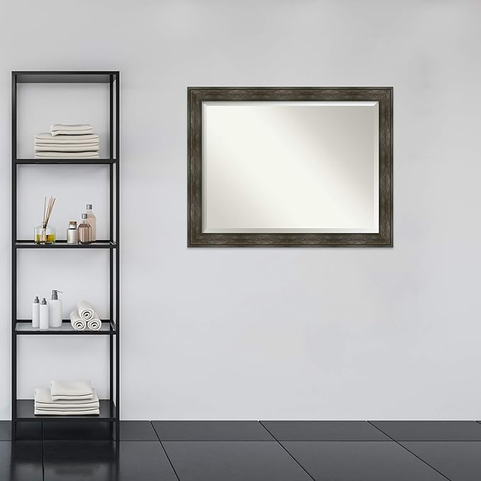 Amanti Art Brown Bathroom Mirror - Image 6
