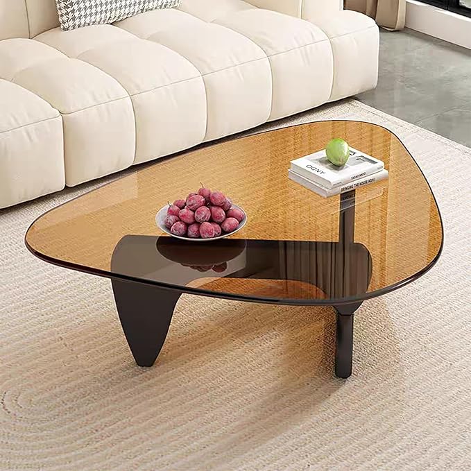 Modern Glass Coffee Table for Living Room Mid Century Coffee Table Stylish - Image 8