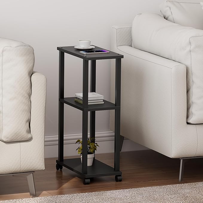 TUTOTAK Small Side Table, Narrow End Table, Bedside Table, Couch Side Table - Image 4