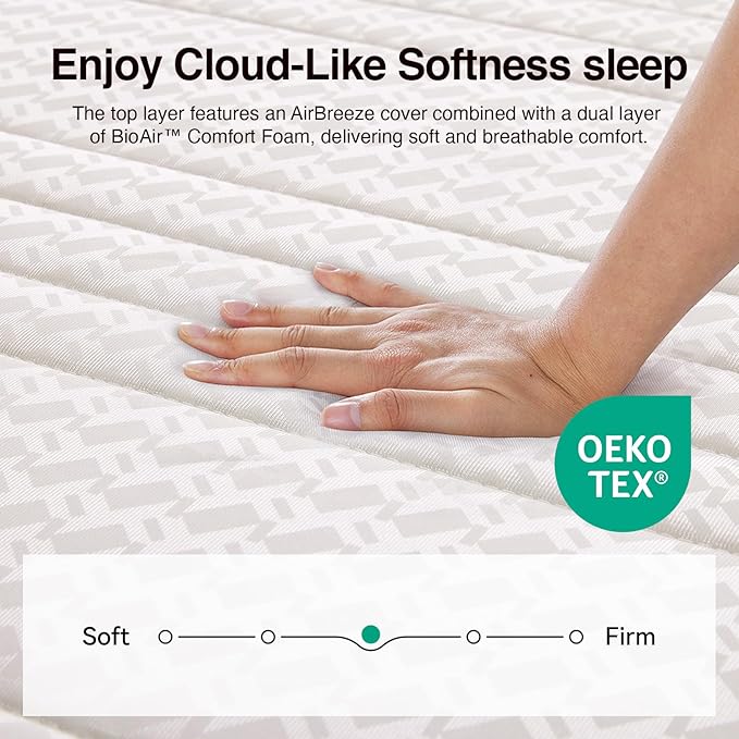 Novilla Queen Mattress, 8 Inch Queen Size Mattresses in a Box - Image 2