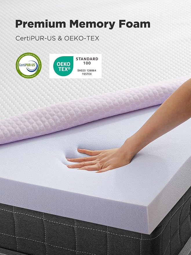 PERLECARE 2 Inch Gel Memory Foam Mattress Topper - Image 2