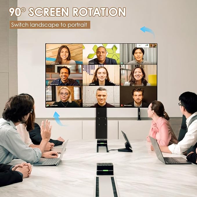 Rolling TV Stand Portrait for 65 70 75 Inch TVs, Tilt and Swivel Mobile TV Cart - Image 2