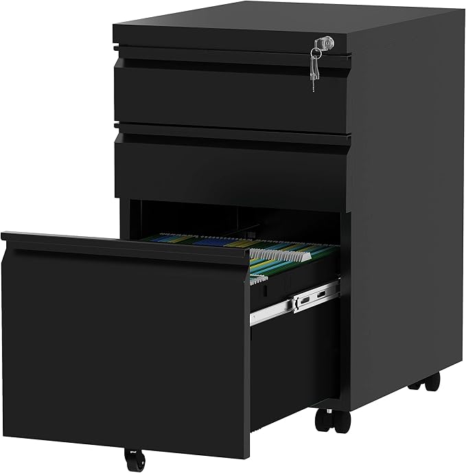 YITAHOME 3-Drawer Mobile File Cabinet by YITAHOME