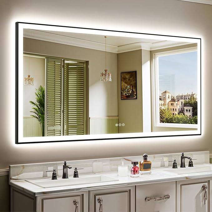 66x36 Inch LED Bathroom Mirror by YEELAIT