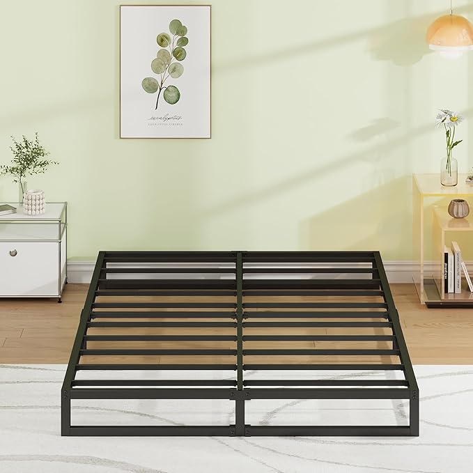 EMODA 7 Inch Queen Bed Frame No Box Spring Needed Heavy Duty Metal Platform by EMODA