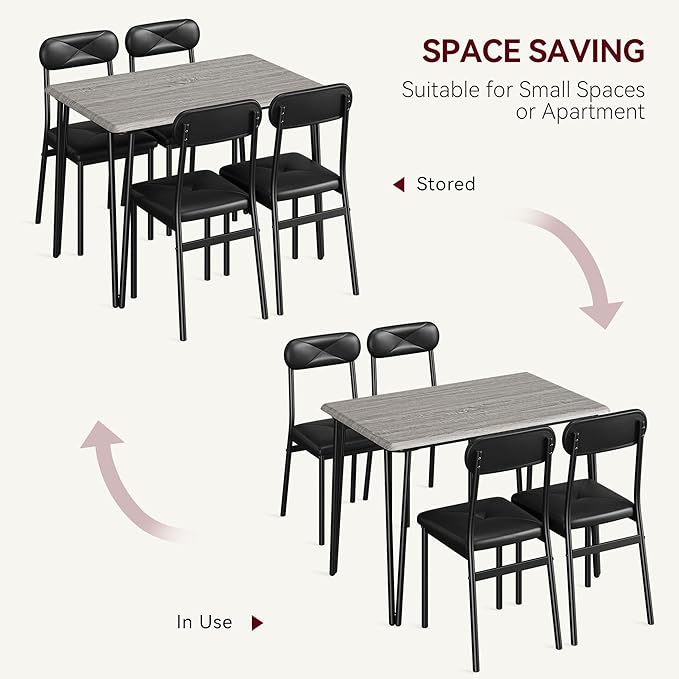 GarveeHome Dining Table Set for 4, Kitchen Table - Image 6