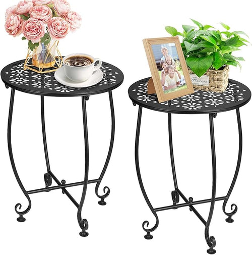 2 Pack 14 Inch Outdoor Side Table by DARCKLE