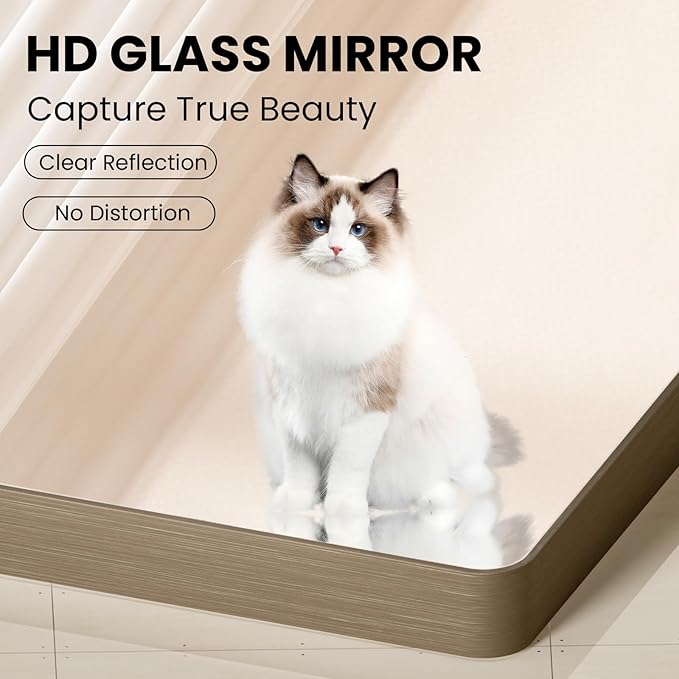 Bronze Bathroom Mirror 20x30 Inch, Brushed Bronze Metal Frame Mirror - Image 3