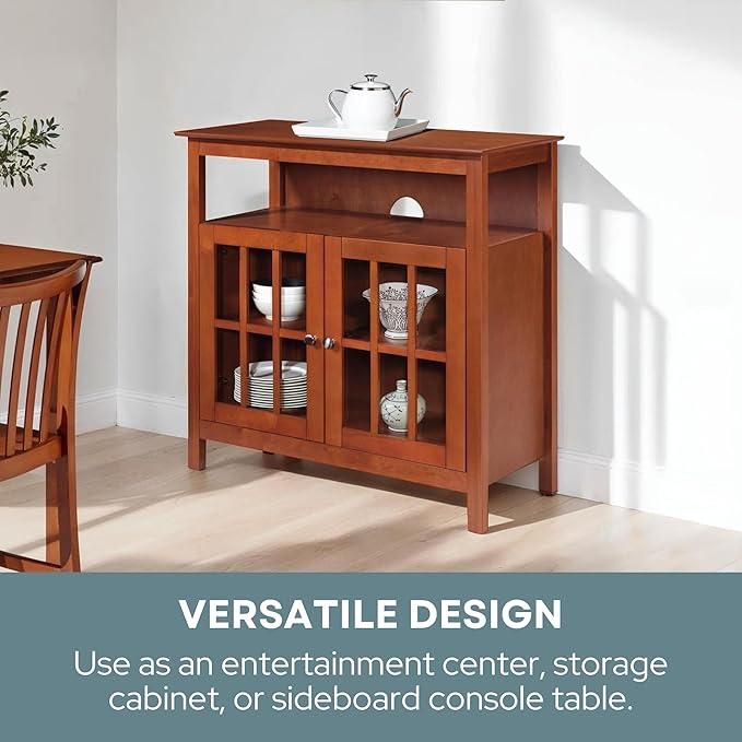 Convenience Concepts Big Sur Highboy Stand 36" Modern Entertainment Center - Image 8