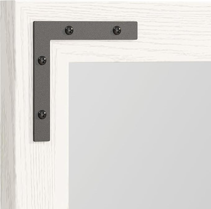 VocalStar White Wood Framed Mirror 18 x 26 Inch, Rustic Natural White Wooden - Image 7