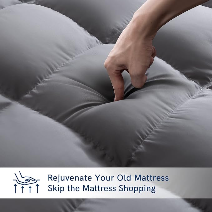 ELEMUSE RV Short Queen Grey Mattress Topper - Image 4