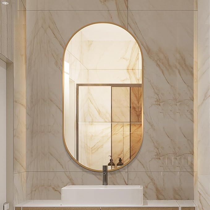 LAIYA 36x24inch Oval Wall Bathroom Mirror by LAIYA