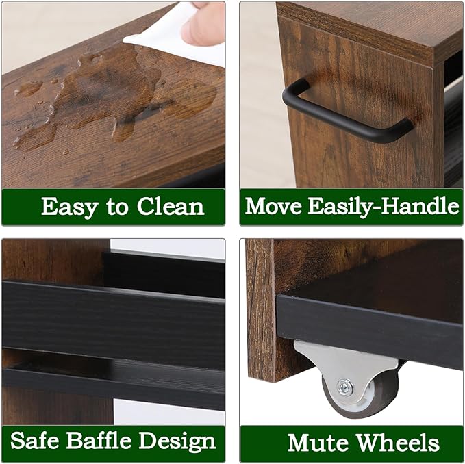 TEAMIX 4 Tier Slim Storage Cart - Image 5