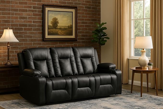 LUCKLIFE Leather Recliner Sofa Set - Image 3