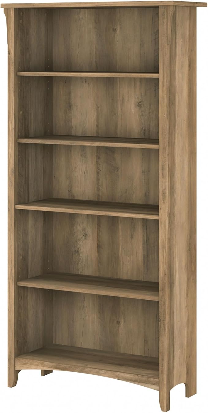 Bush Furniture Salinas 5 Shelf Bookcase in Reclaimed Pine, Tall Bookshelf by BushHome