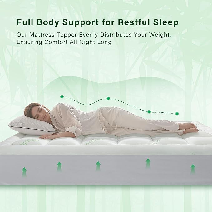 Anluoer Memory Foam Mattress Topper Queen - Image 4