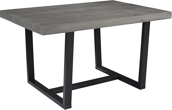 Walker Edison Andre Modern Solid Wood Dining Table, 52 Inch - Image 6