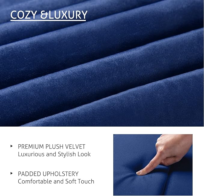 SHA CERLIN Queen Bed Frame/Velvet Upholstered Platform Bed Frame - Image 5