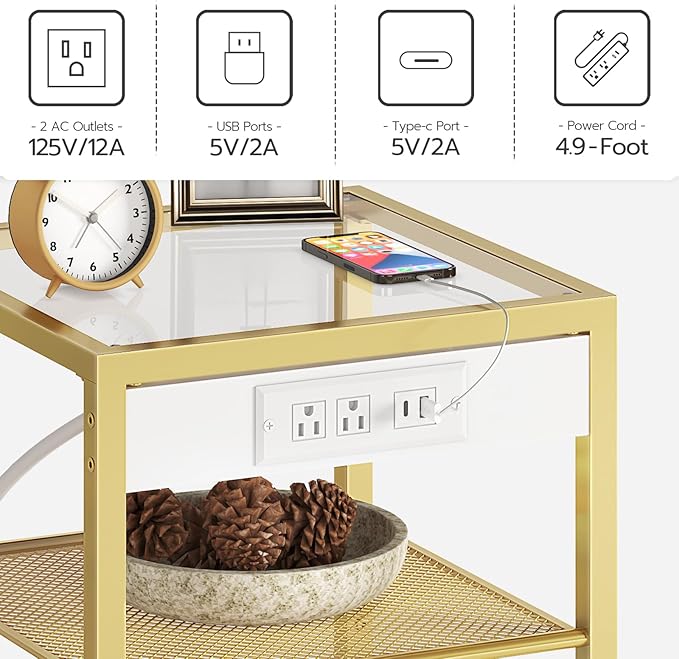 HOOBRO End Tables Set of 2 - Image 7
