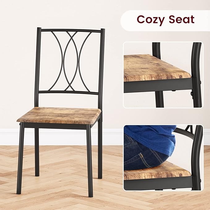 CABIHOME Dining Table Set for 2, 3 Piece Kitchen Table Set for 2, Square - Image 5