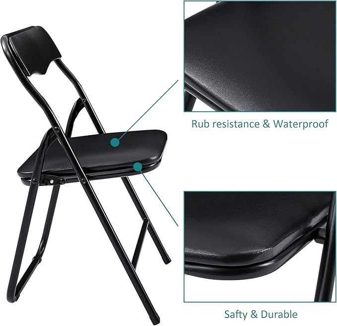 VECELO Kids Folding Activity Table and Chairs 5 Piece Set, - Image 5