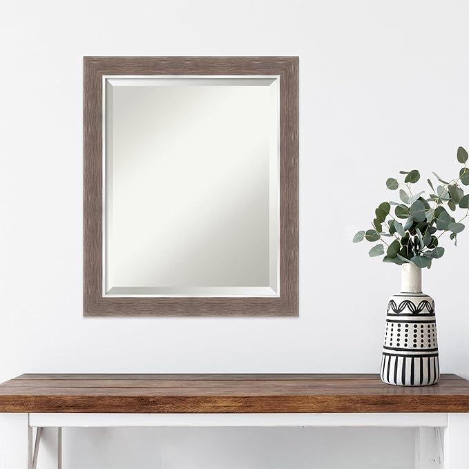 Amanti Art Brown Wall Mirror 24x20 Noble Mocha Rectangle Bathroom Mirror - Image 4