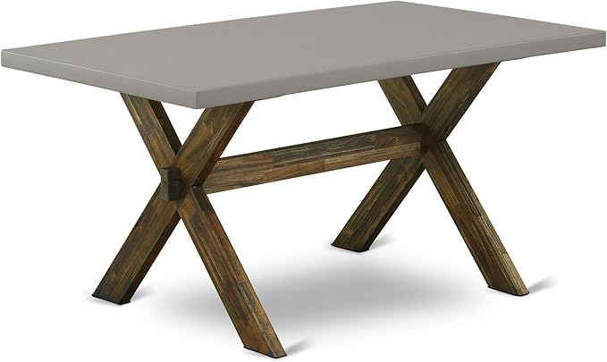 East West Furniture X797FL716-7 7 Piece Dining Table Set Consist of a Rectangle - Image 3
