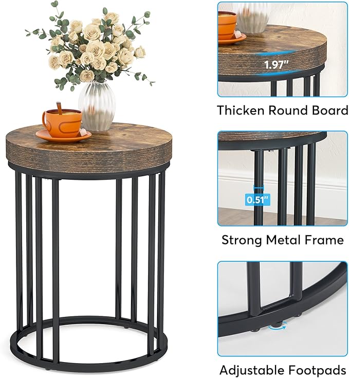 LITTLE TREE Round Side Table, End Table - Image 6