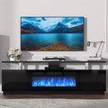 70'' Fireplace TV Stand with 36'' Firplace, Entertainment Center, 2 Tier TV by SLEKVERSA