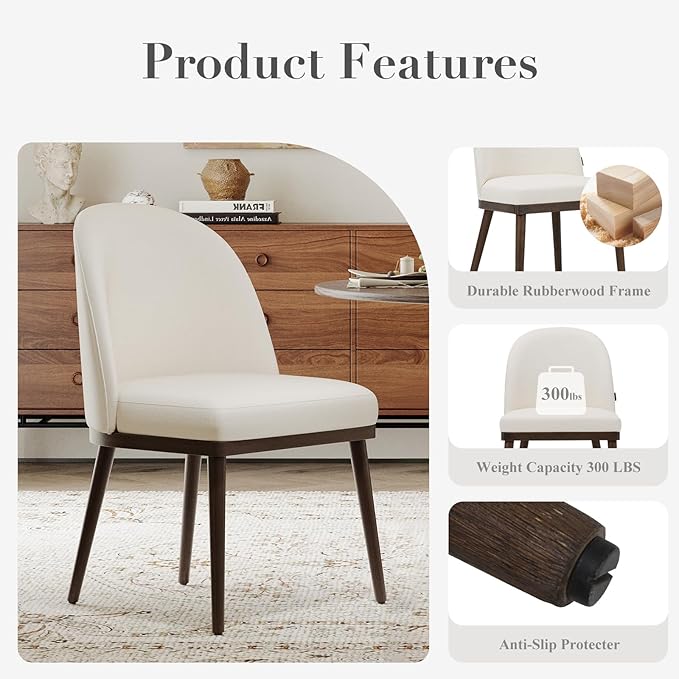 COLAMY Upholstered Dining Chairs Set of 6, Large Dining Room Kitchen Chairs - Image 5